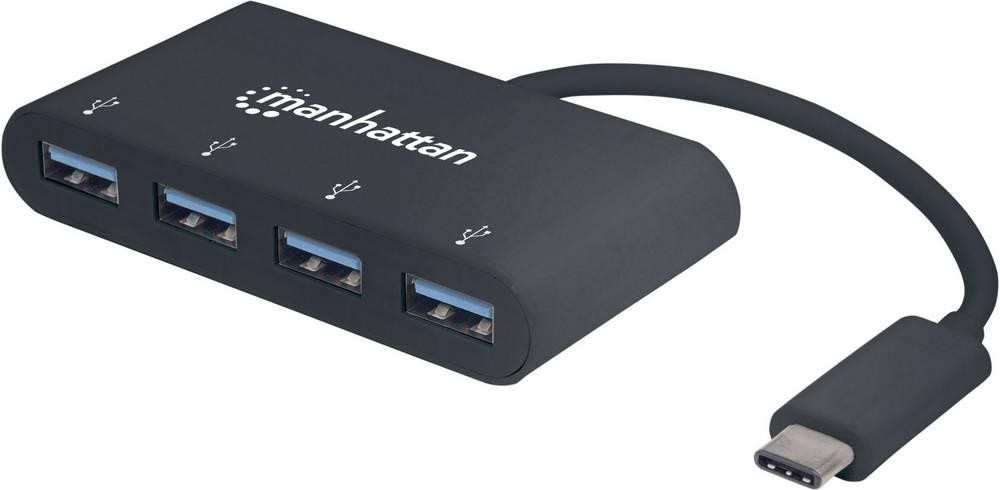 Manhattan USB-C Dock/Hub, Ports (x4): USB-A (x4), 5 Gbps (USB 3.2