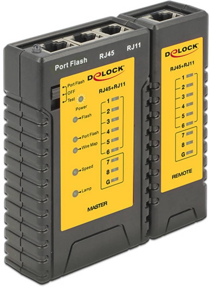 DeLOCK 86407 network cable tester Twisted pair cable tester Black -