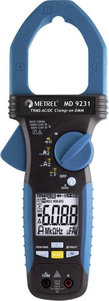 Metrel MD 9231 Stromzange digital CAT IV 600 V, CAT III 1000V Anzeige