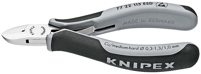 Knipex-Werk Elektronik-Pagesschneider 77 22 115 ESD