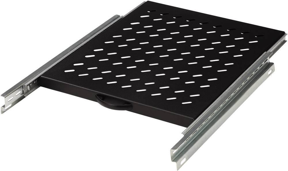 DIGITUS Fachboden 1HE 30x483x570mm bis 25kg schwarz auszieh