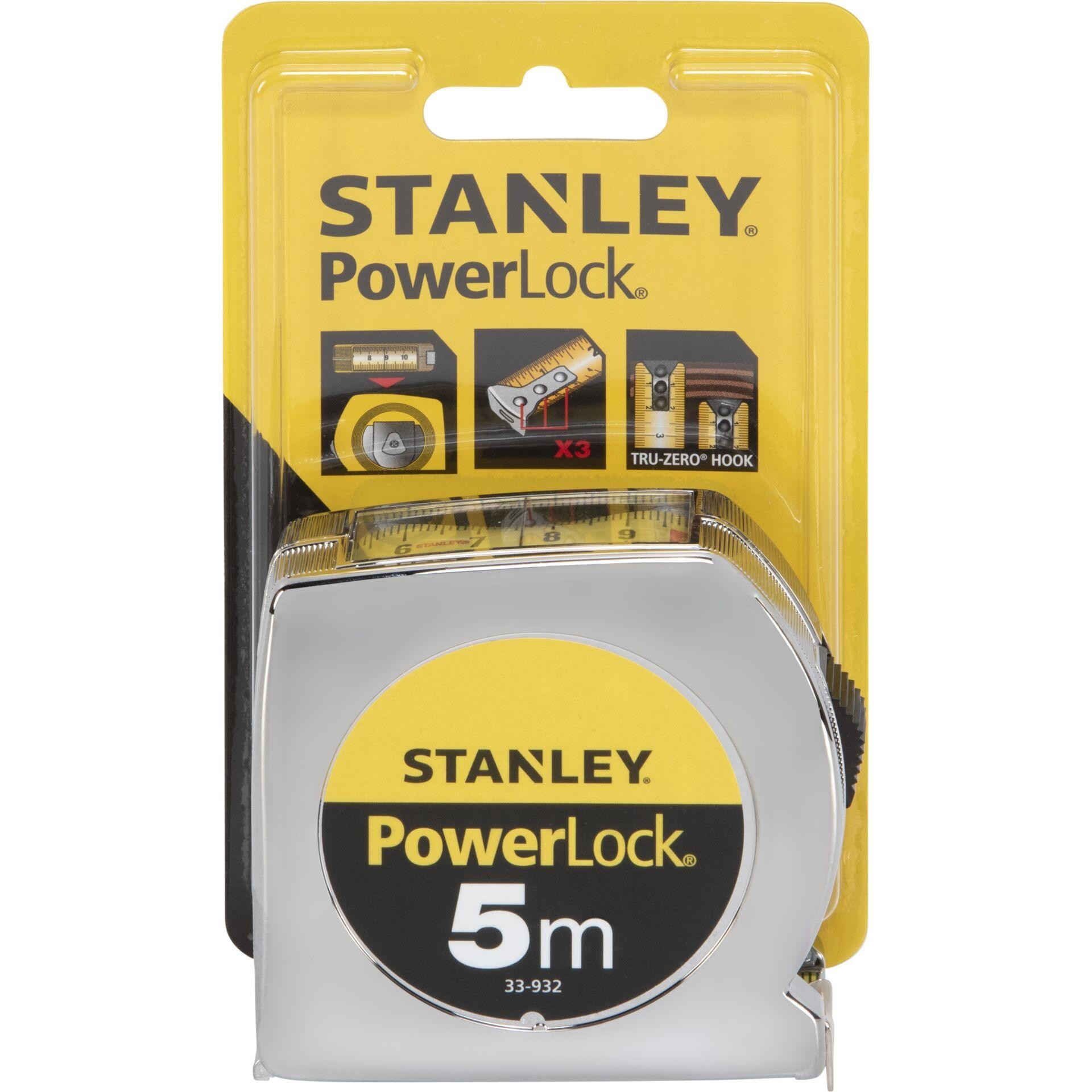 Taschenrollbandmaß PowerLock L.5m B.19mm mm/cm EGII Ku.window SB