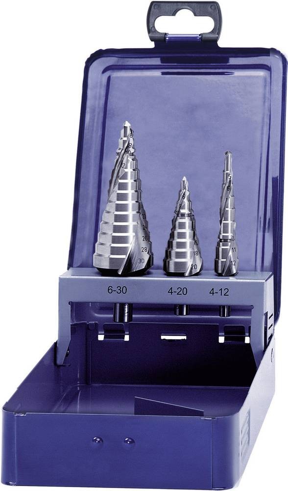 Eventus by Exact 17334 HSS Stufenbohrer-Set 3teilig Zylinderschaft 1