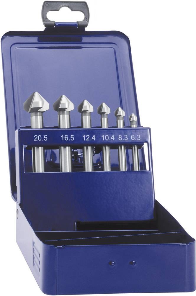 Eventus by Exact 05540 Kegelsenker-Set 6teilig 6.3 mm, 8.3 mm, 10.4