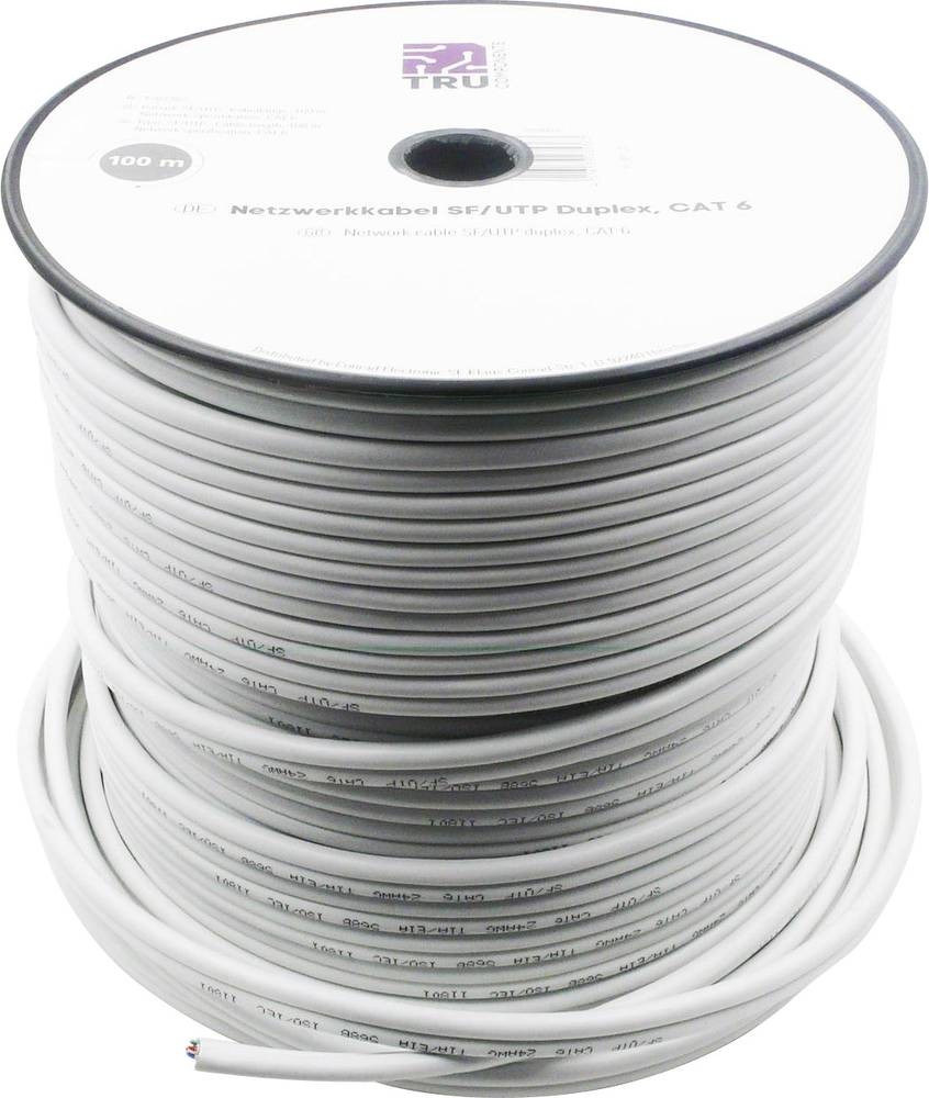 Conrad 1567362 câble de réseau Blanc 100 m Cat6 U/FTP (STP) -