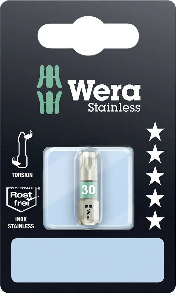 Wera 3867/1 TS SB SiS 05073625001 Torx-Bit T 30 stainless steel D 6.3