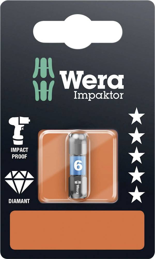 Wera 840/1 IMP DC Impaktor Bits SB SiS Sechskant-Bit 6mm