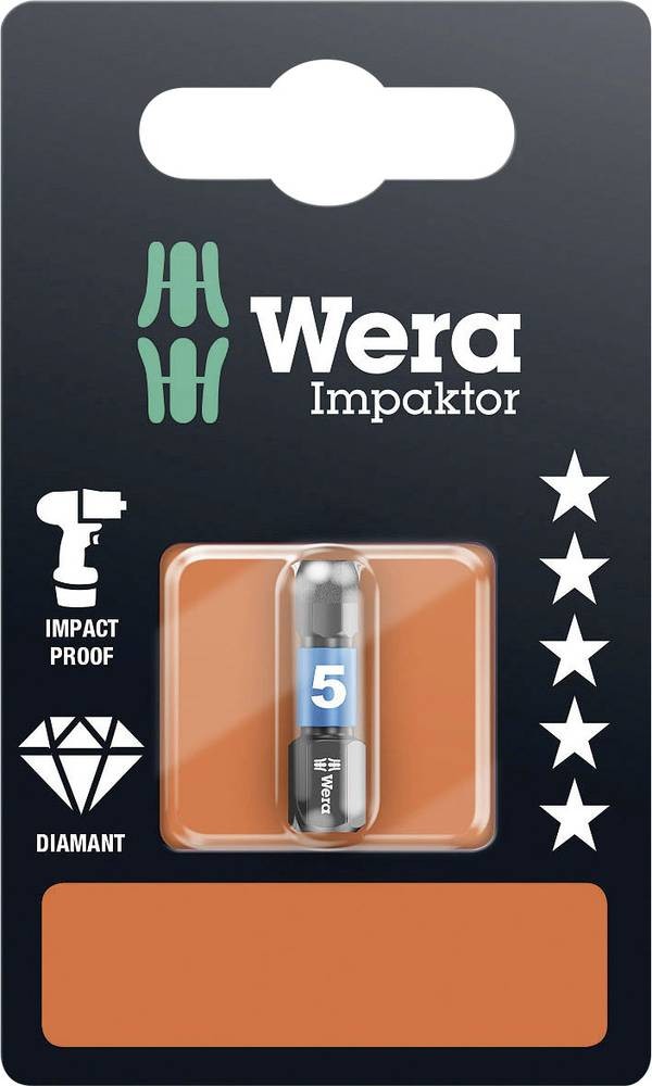 Wera 840/1 IMP DC Impaktor Bits SB SiS Sechskant-Bit 5mm
