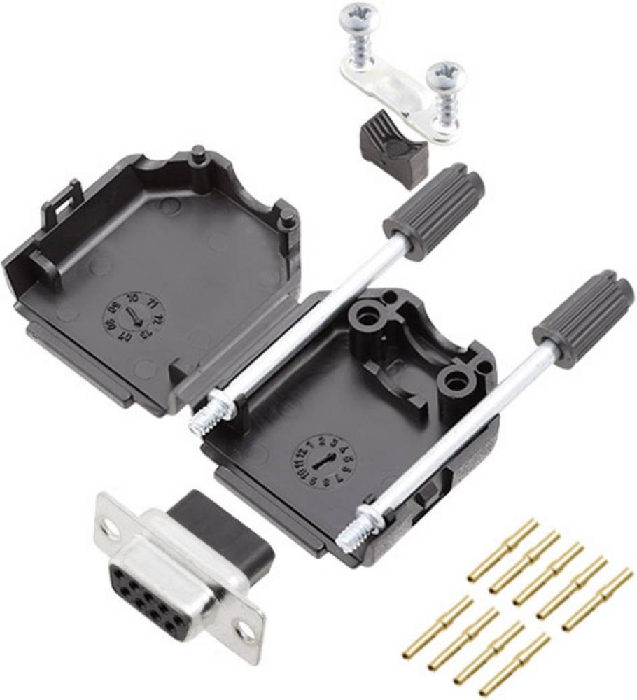 Encitech DPPK09-BK-DBCS-K 6355-0078-11 D-SUB Buchsenleisten-Set 180°