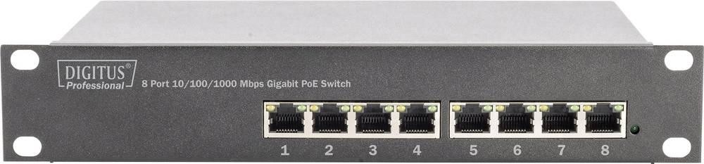 Digitus 10" Gigabit 8-Port Unmanaged PoE+ Switch - Digitus 10"