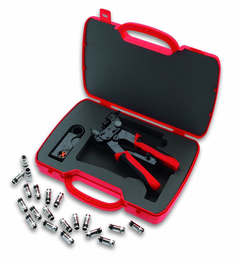 Cimco 106154 Crimpzange Wetterfeste Koaxialanschlüsse, Koaxial-
