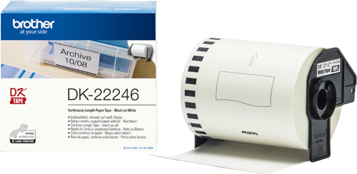 Brother DK-22246 label-making tape Black on white - Brother DK-22246,