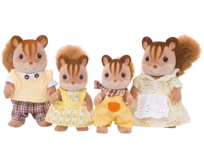 Sylvanian Families Walnut Squirrel Family - Sylvanian Families Walnut