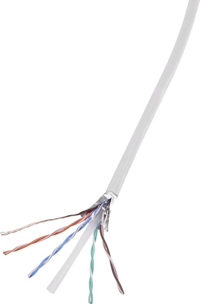 TRU Components network cable CAT 6 F/UTP 4 x 2 x 0.27mm² white 305m