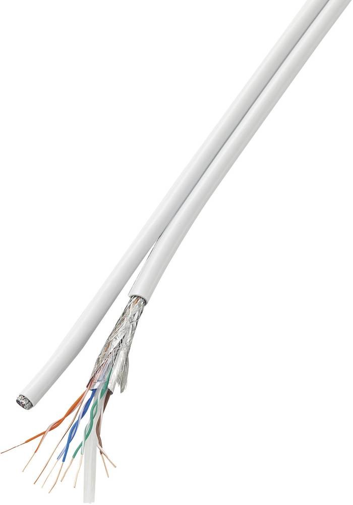 Conrad 1567361 Netzwerkkabel CAT 6 SF/UTP 8 x 2 0.196 mm² Weiß 50 m