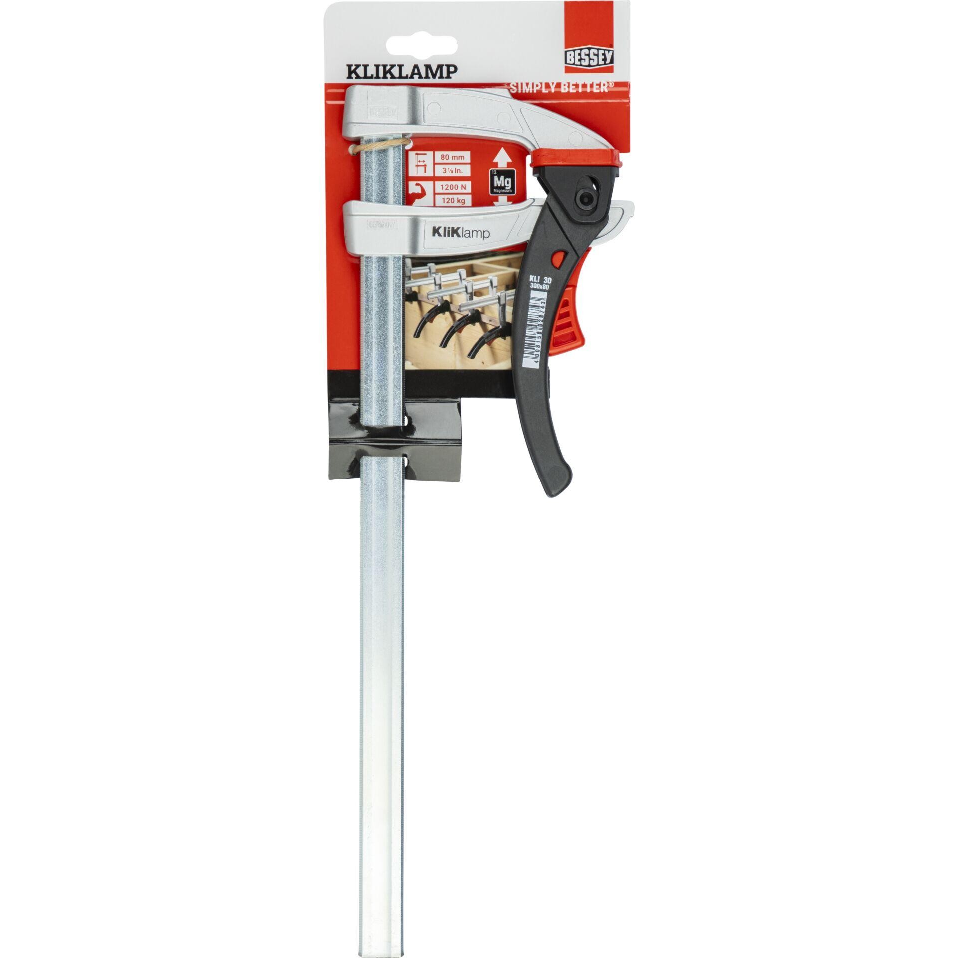 Hebelzwinge KliKlamp Spann-W.300mm A.80mm Spannkraft b.zu 1200 N