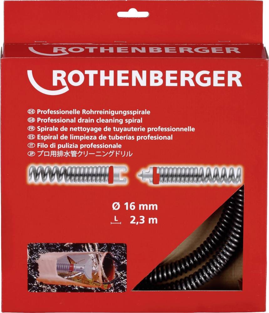 Rohrreinigungsspirale SMK L.2,3m Spiralen-D.16mm 3,0mm ROTHENBERGER