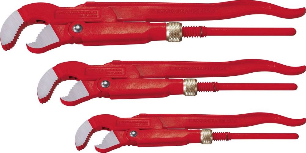 Eckrohrzangenset Profi-Set 1 3-tlg.f.Rohre 1-1,1/2-2 inch ROTHENBERGER