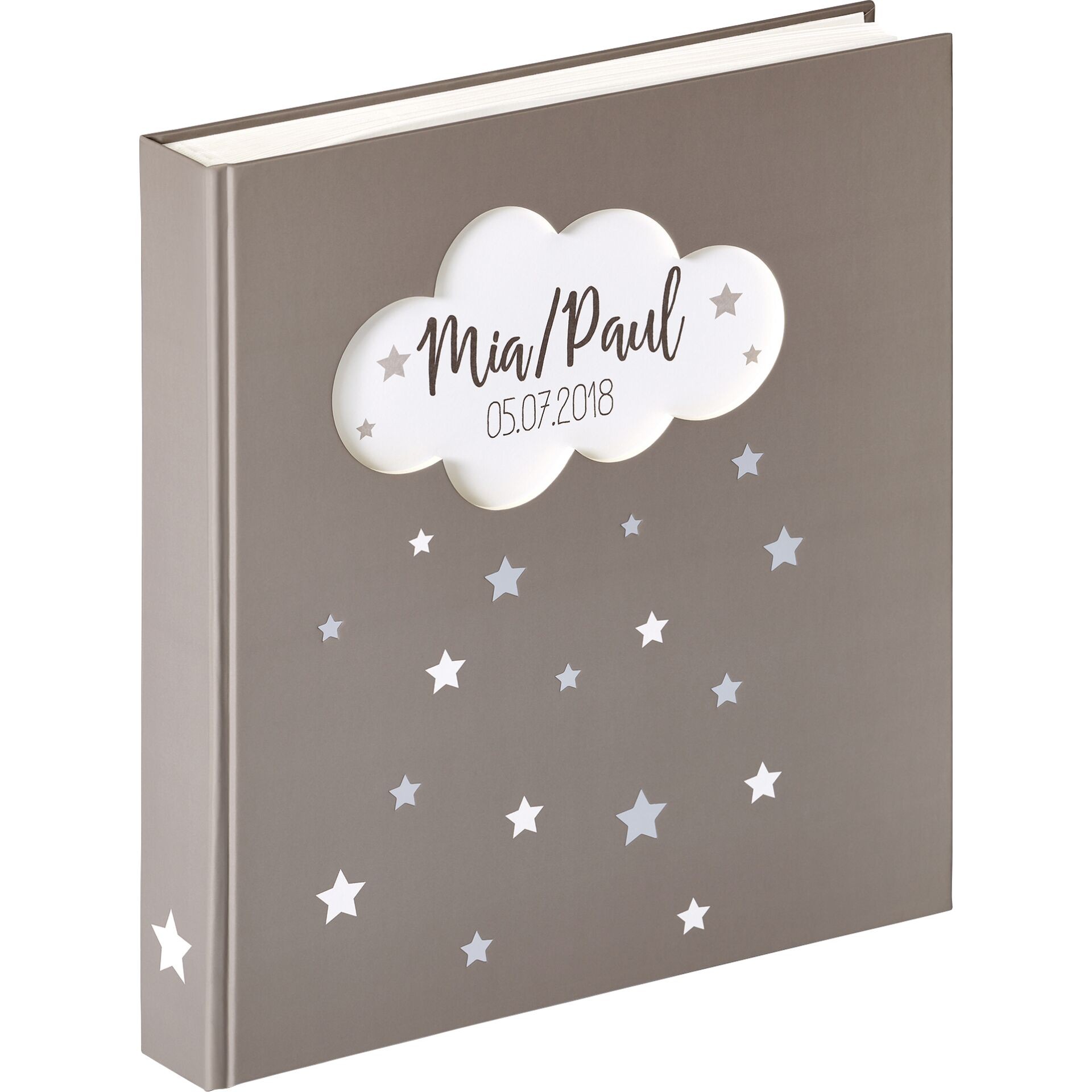 Walther Design Baby Magical photo album Brown, White 50 sheets -
