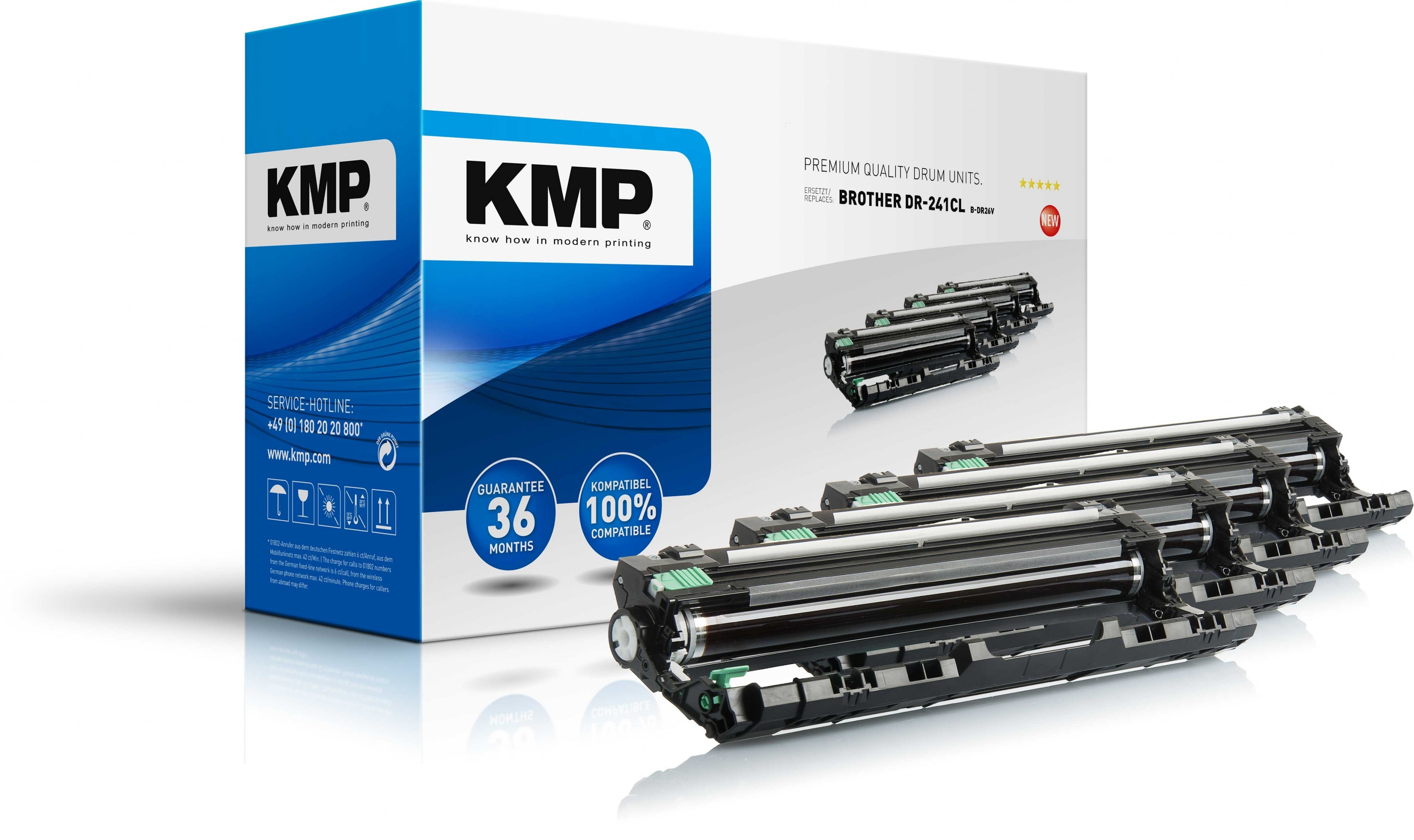 KMP B-DR26V cartuccia toner 3 pz Nero - KMP B-DR26V, 15000 pagine,