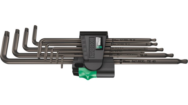 Wera 967/9 TX XL 1 Innen-TORX Winkelschraubendreher-Set T 8, T 9, T