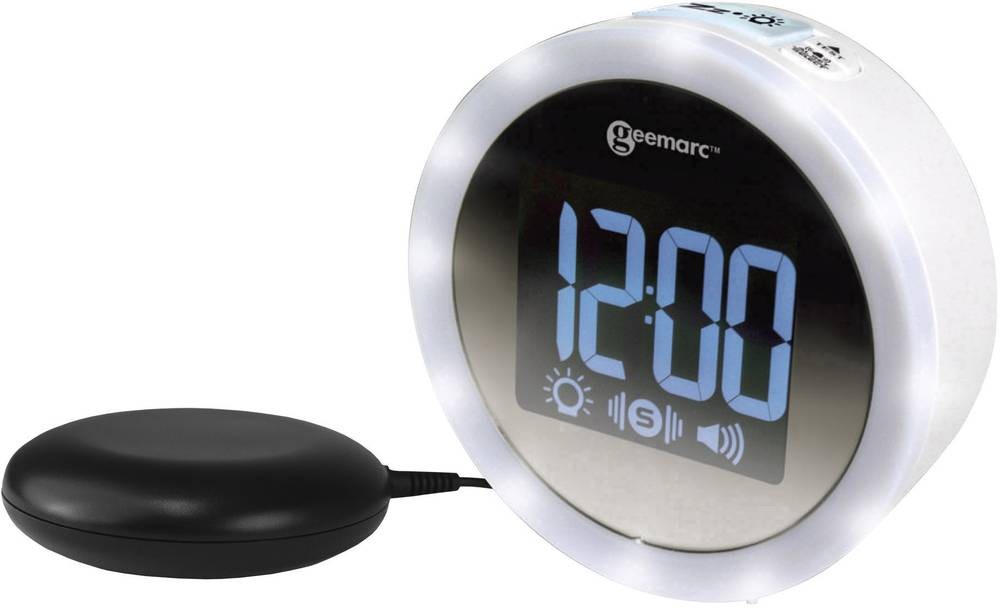 Geemarc JWNS-Star_WH_VDE Quarz alarm clock white Extra lauter Weckton