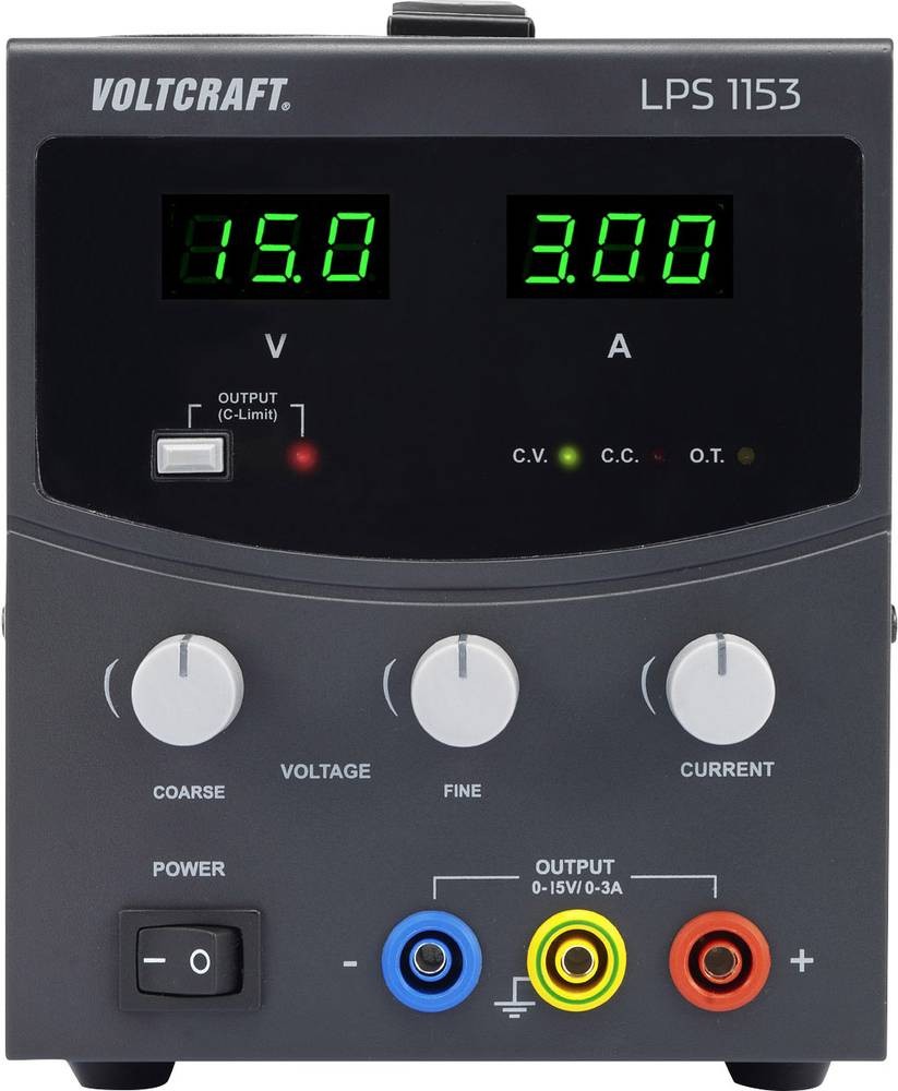 VOLTCRAFT LPS1153 Labornetzgerät, einstellbar 0 - 15 V/DC 0 - 3A 45W