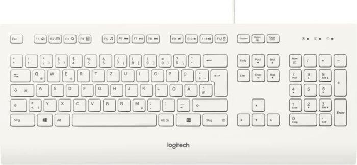 Logitech K280e - Tastatur - USB - Deutsch - weiß