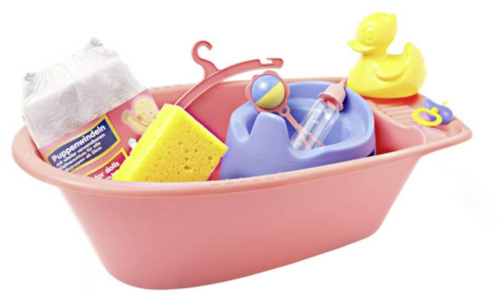 Heless 914 accessorio per bambola Set per vasca da bagno per bambola -