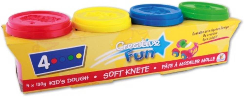 Product image 1 of the product “Vedes Creative Fun Knete 4er Set Grundfarben 560g ”