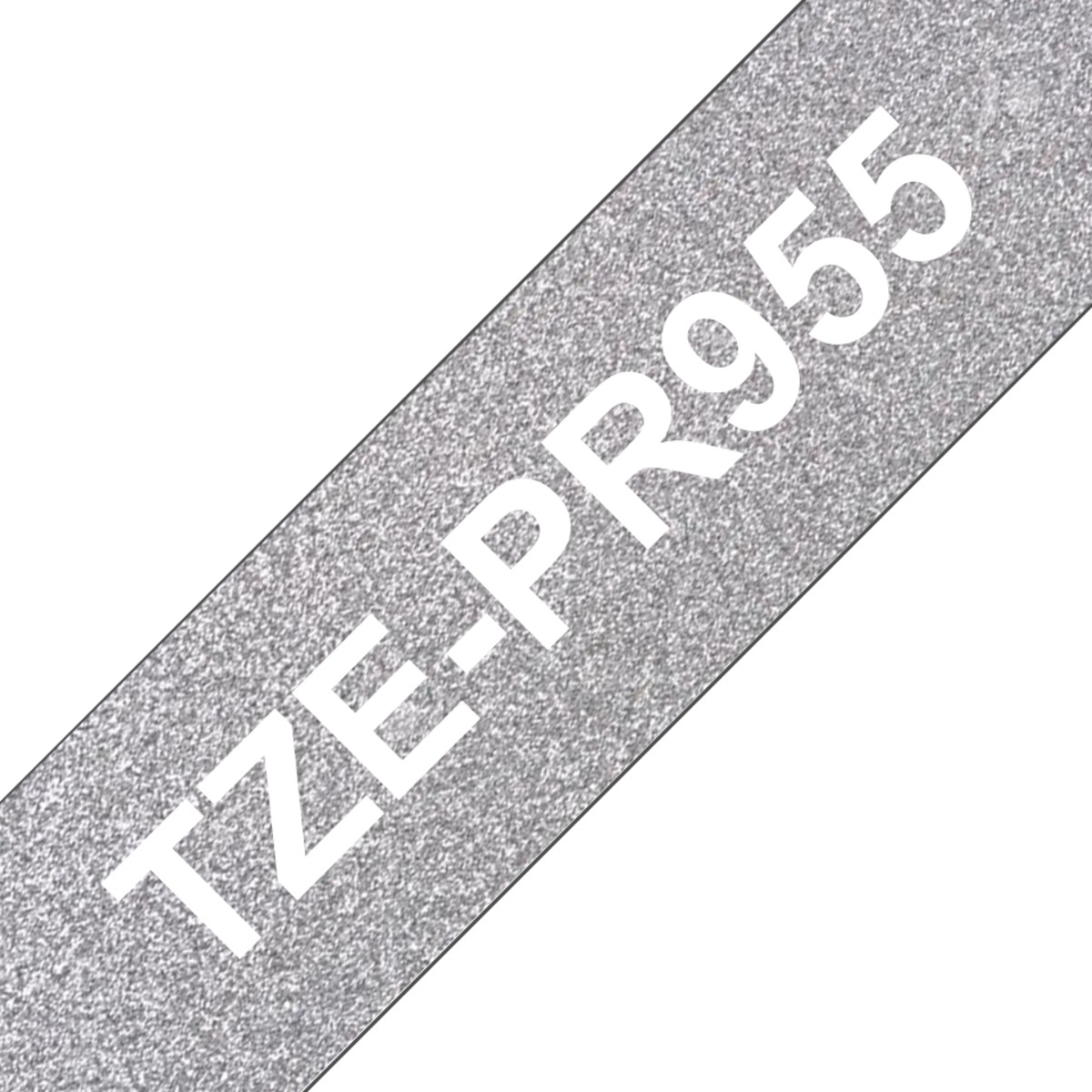 Brother TZE-PR955 ruban d'étiquette Blanc sur argent - Brother TZE-