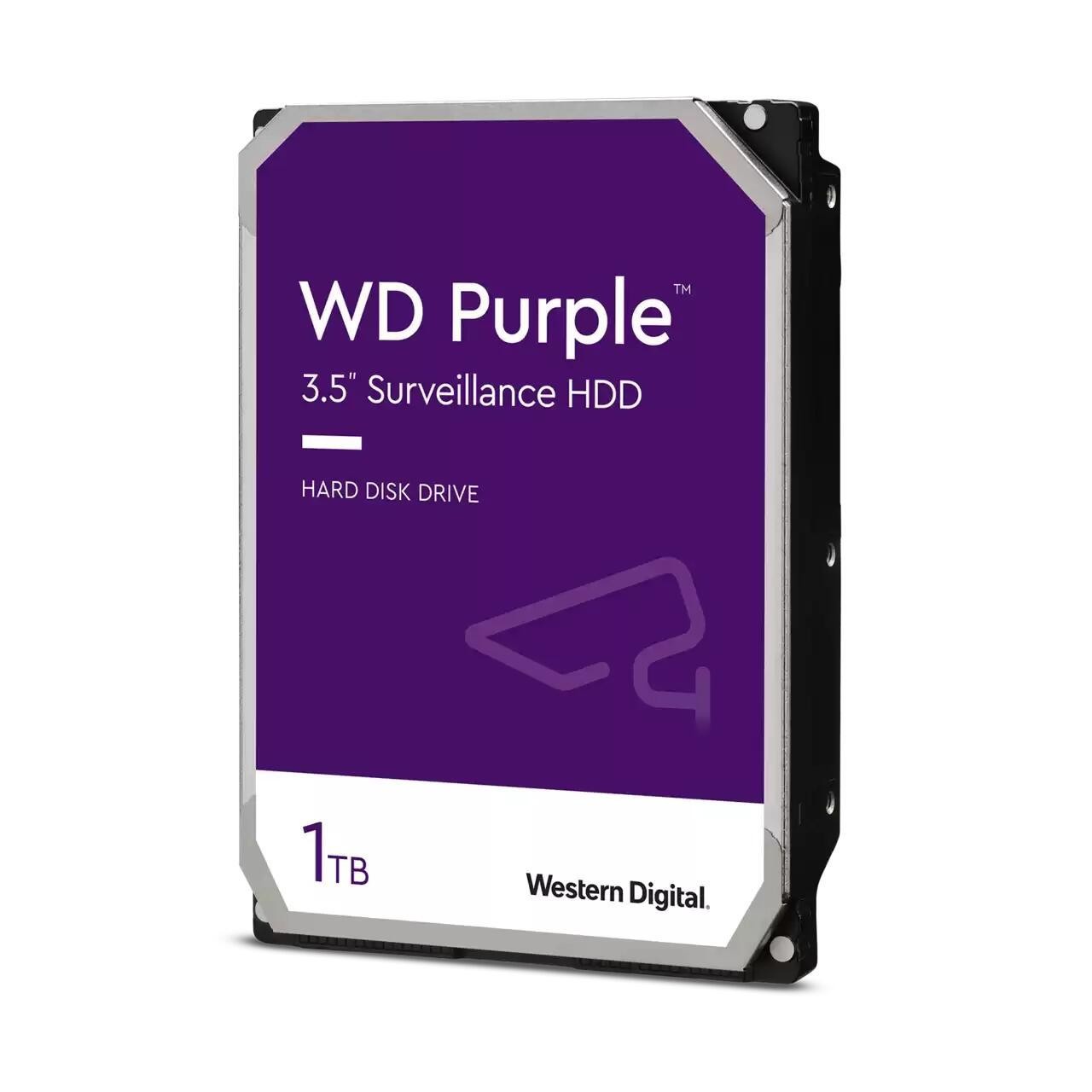 Western Digital 1TB WD WD10PURZ Purple Surveillance 5400RPM 64MB 24/7