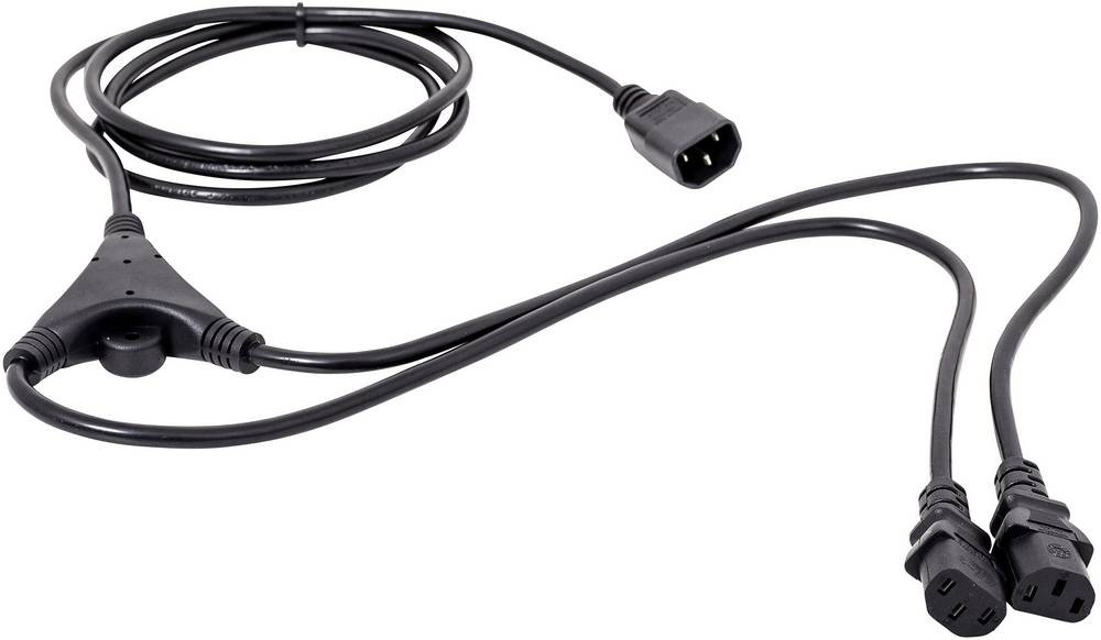 HAWA 1008273 Kaltgeräte Y-Kabel Schwarz 5.00m