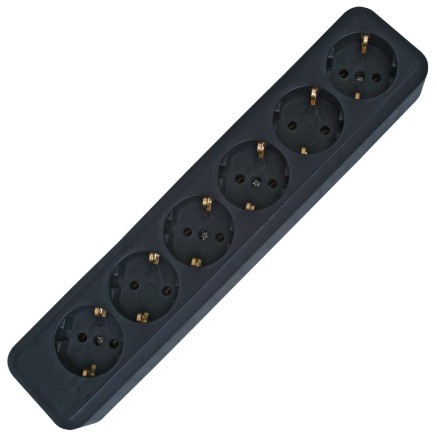 Kopp 129405003 power strip 6fach black 1 pc(s)