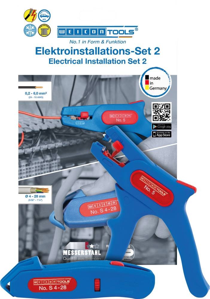 WEICON TOOLS No S 4 + No 5 10039676 Abisolierzange incl. Kabelmesser