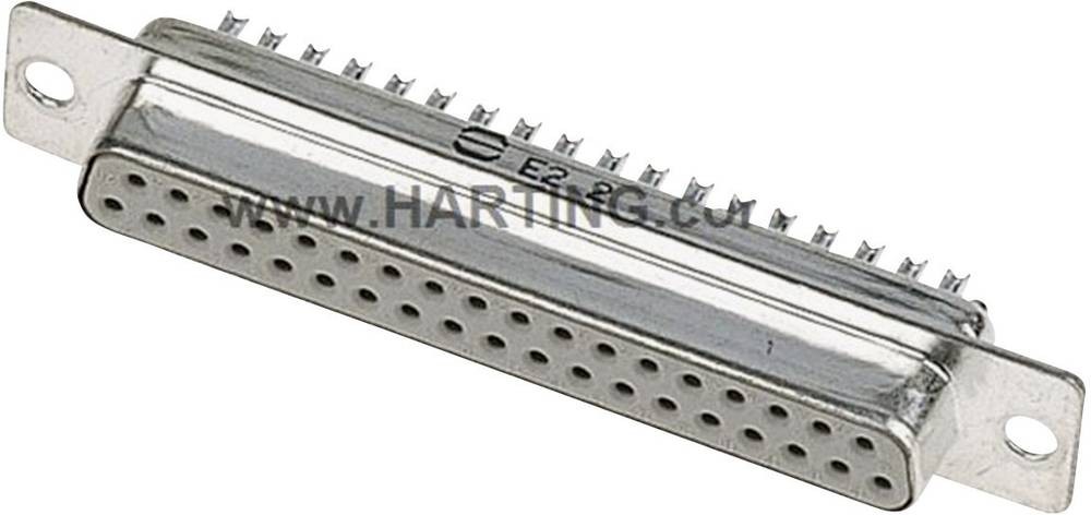Harting 37 Way Panel Mount D-sub Connector Socket, 2.77mm Pitch -