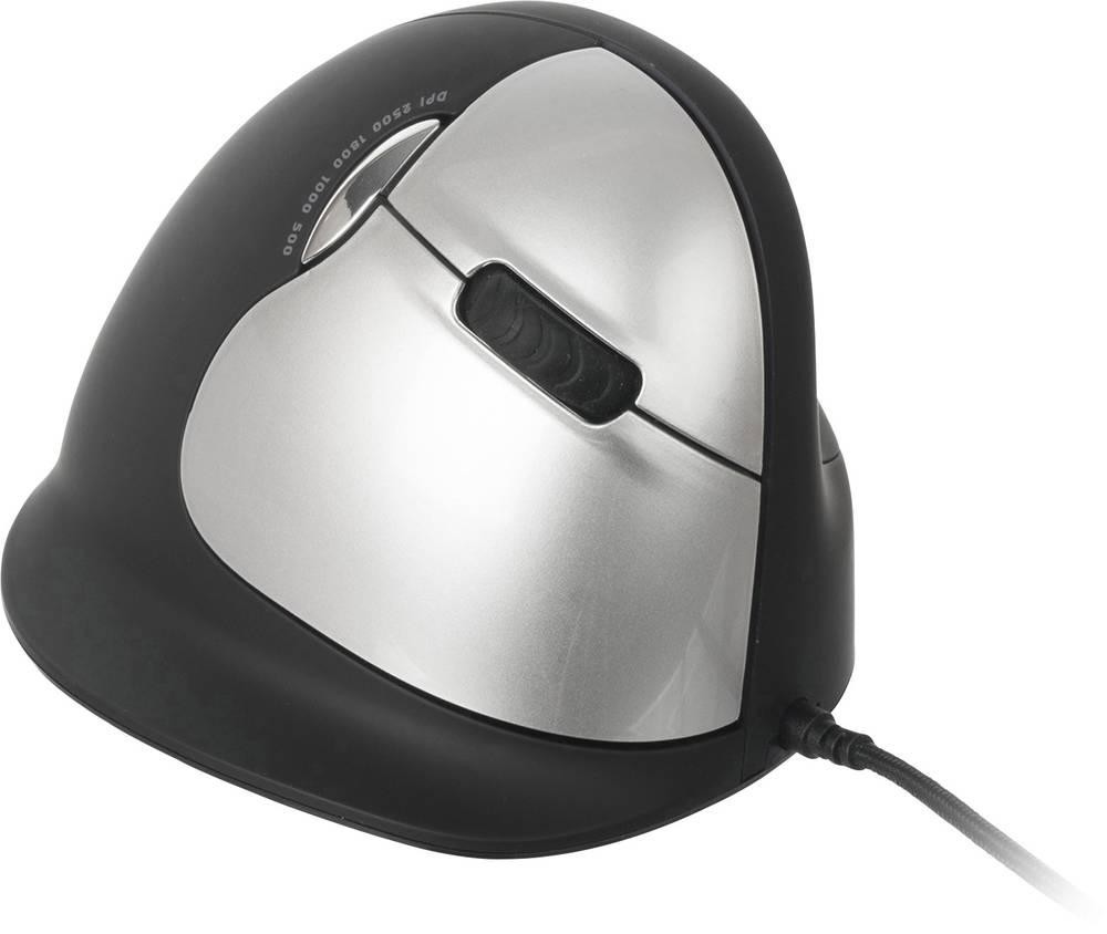 R-GO Tools RGOHELA Ergonomische Maus USB Größe: L Optisch Schwarz,