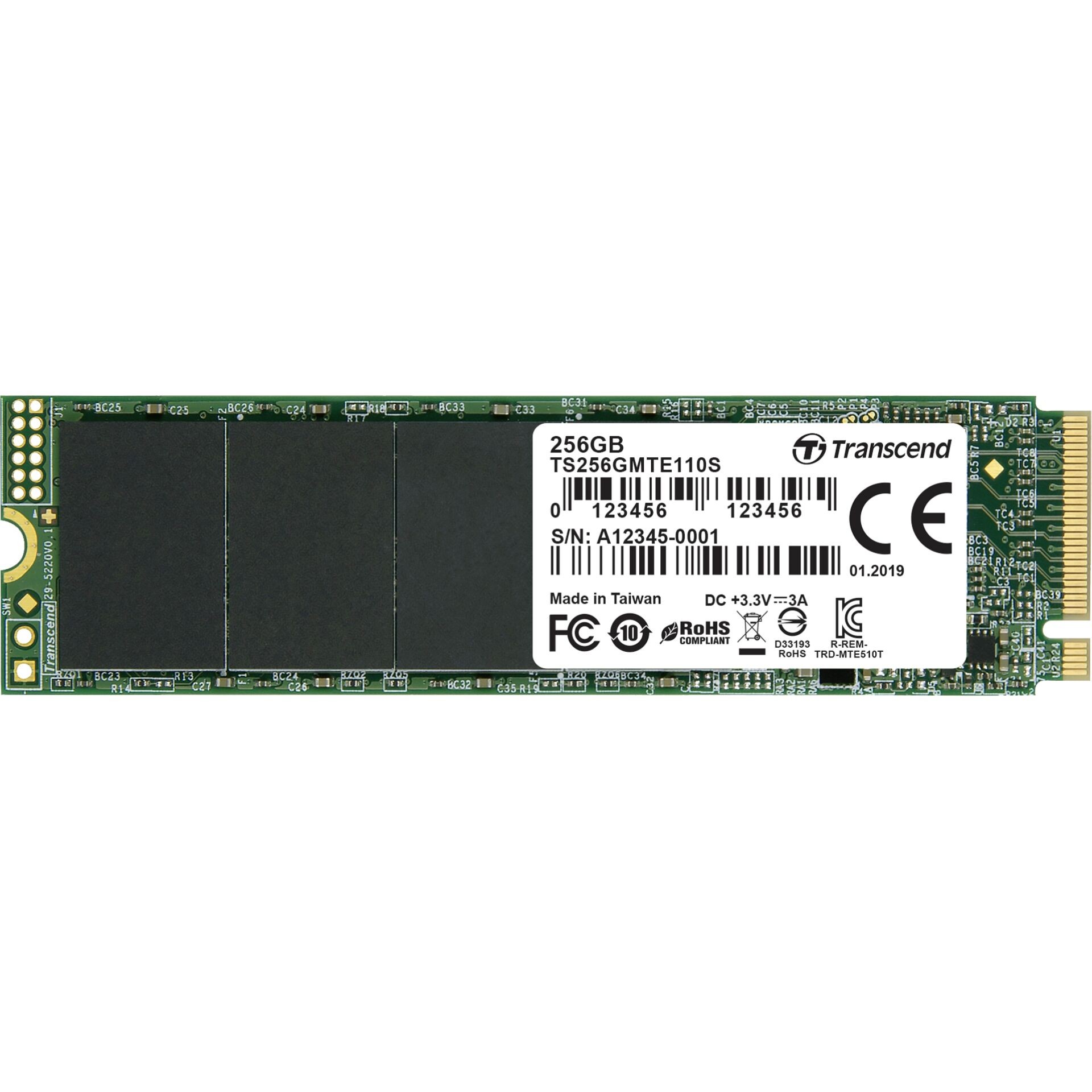 Transcend 110S 256 Go M.2 PCI Express 3.0 NVMe 3D NAND - Transcend
