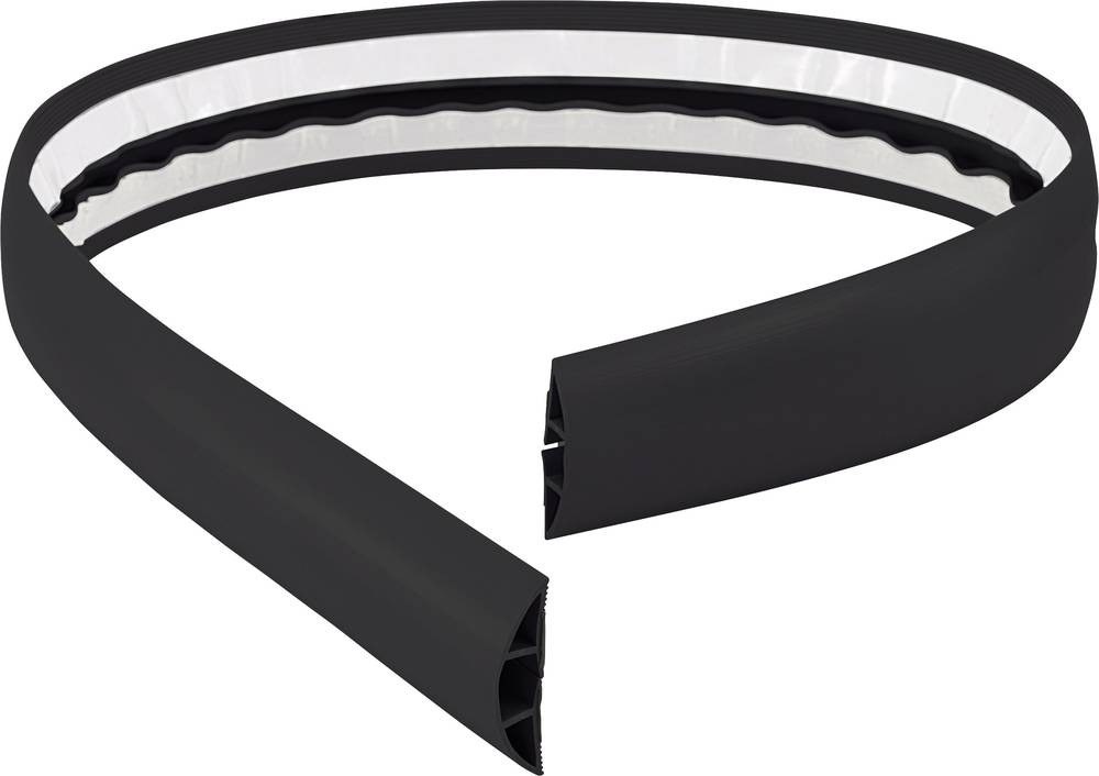 TRU Components Kabelbrücke 1570428 PVC black Anzahl Kanäle: 1