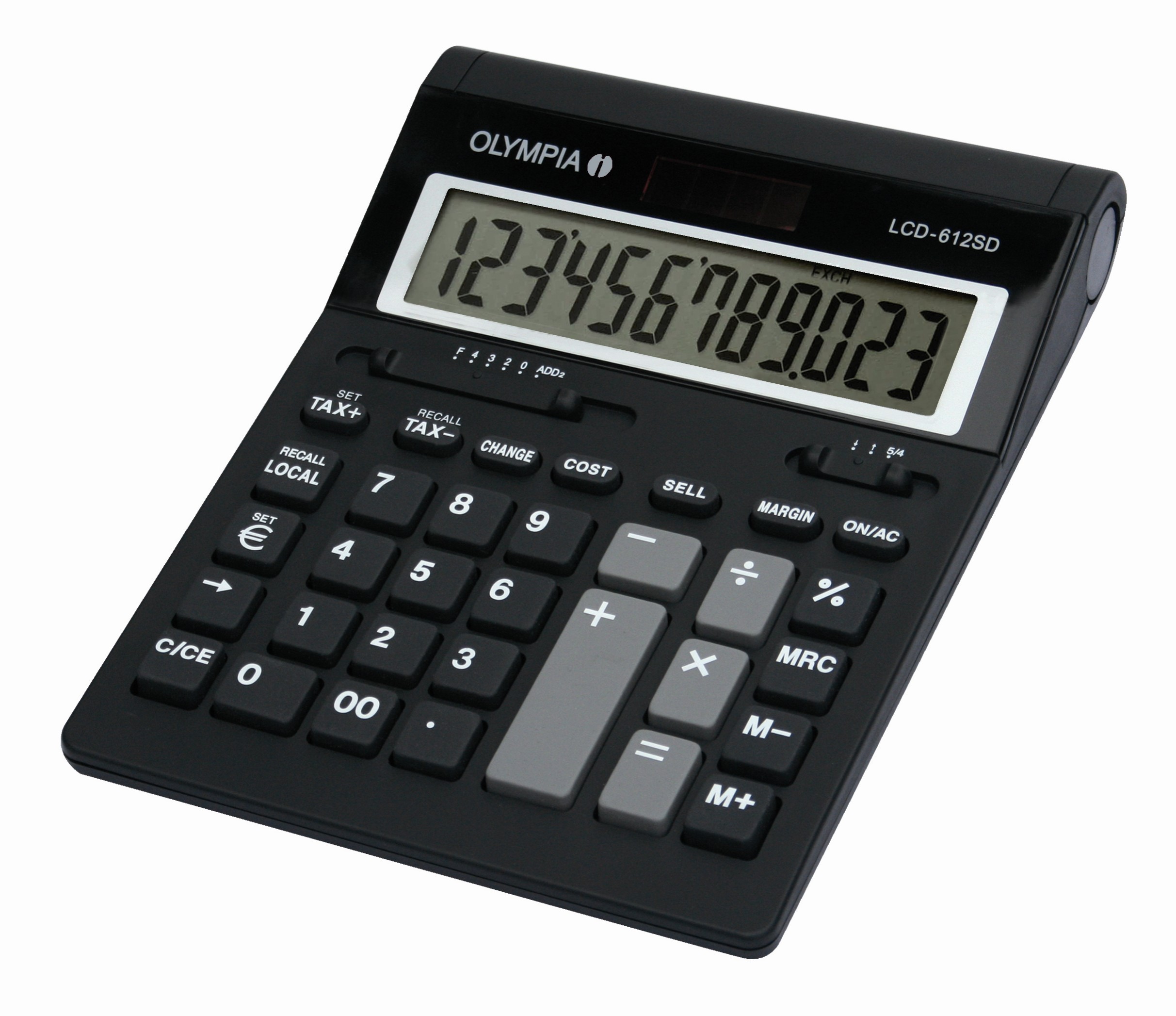 Olympia LCD 612 SD calculatrice Bureau Calculatrice basique Noir -