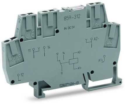 WAGO 859-314 Relaisklemme Nennspannung: 24 V/DC Schaltstrom (max.):