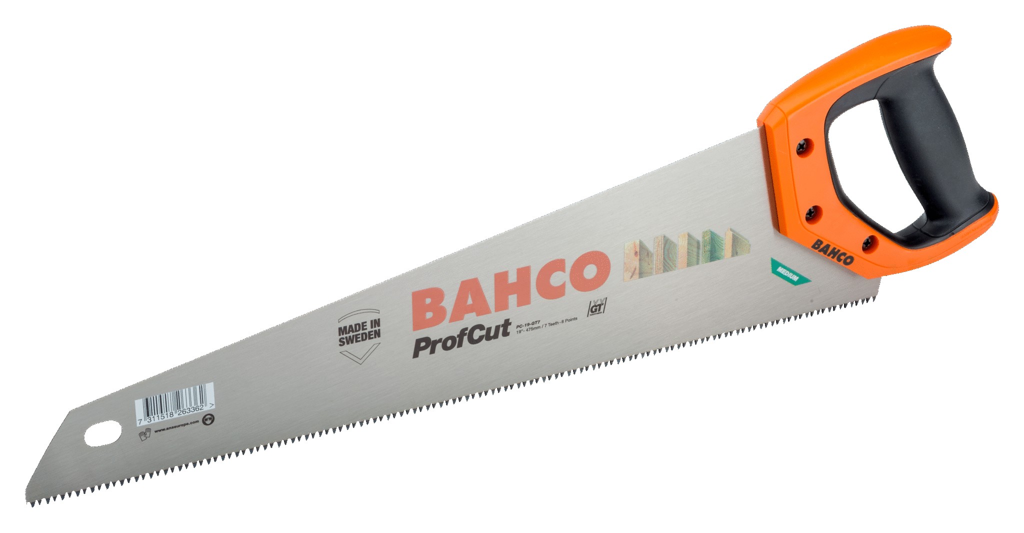 Bahco PC-19-GT7 Scie à onglet Orange, Acier inoxydable - Bahco PC-19-