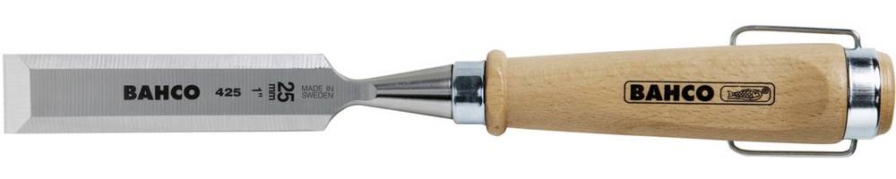 Bahco Stechbeitel, Holzgriff, vernickelter Stahlring, 38 X 140mm 425-