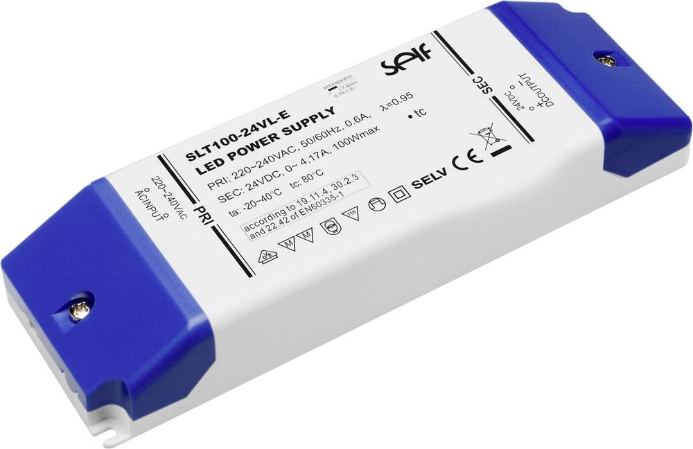 Self Electronics SLT100-24VL-E LED-Trafo Konstantspannung 100W 0 - 4.