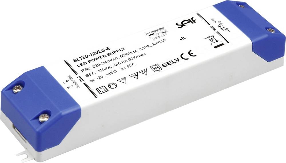 Self Electronics SLT60-24VLG-E LED-Treiber Konstantspannung 60W 0 - 2.
