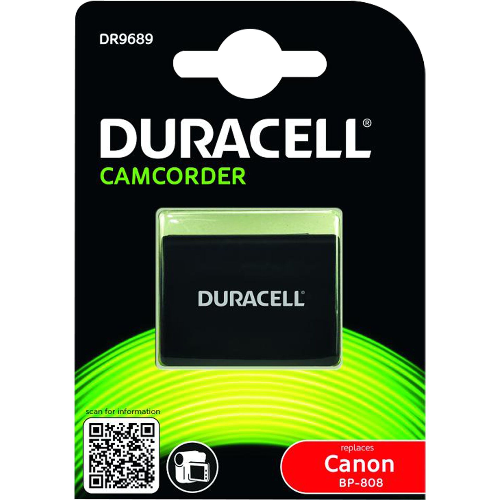 Duracell Li-Ion Akku 890mAh für Canon BP-808