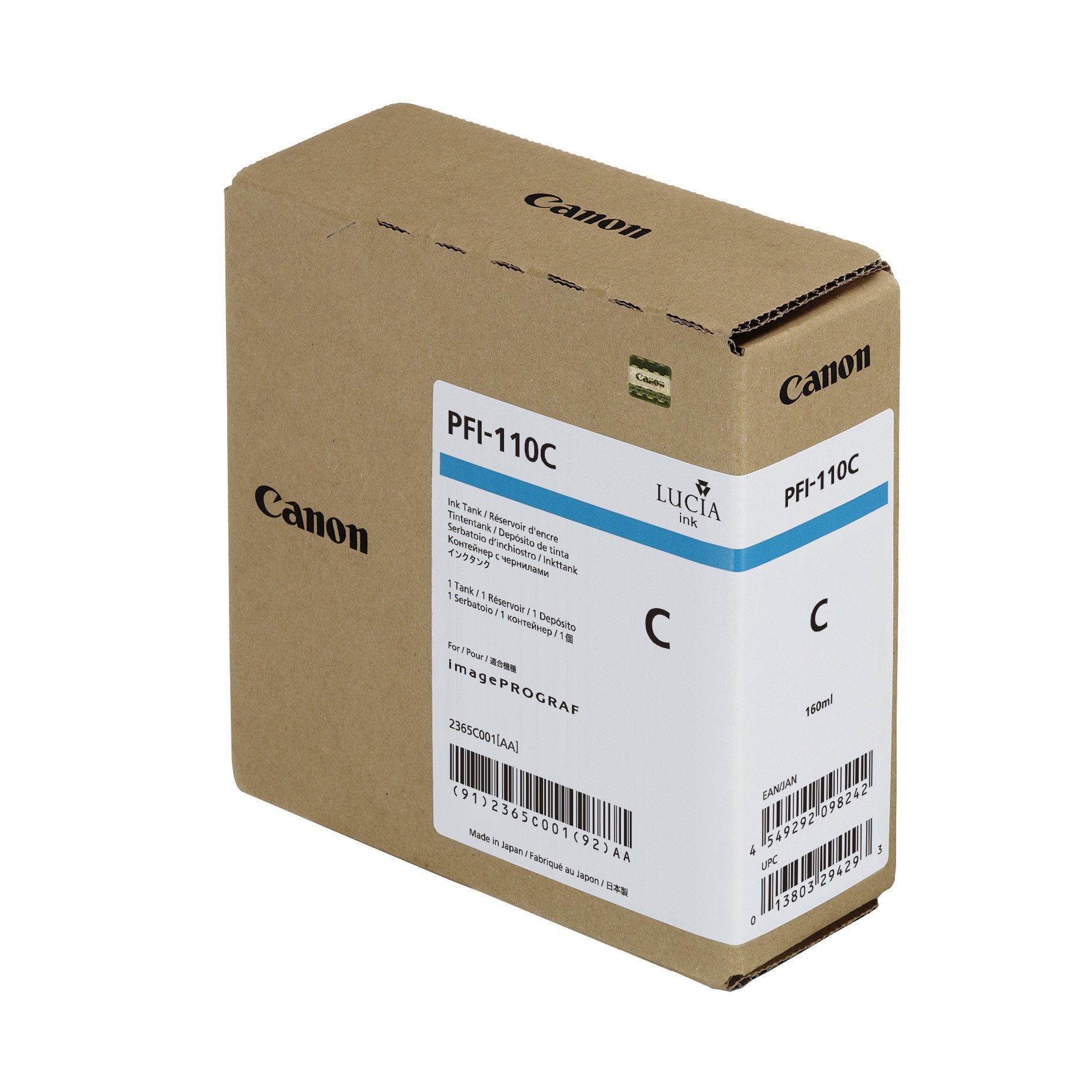 Canon PFI-110C cartouche d'encre Original Cyan - Canon PFI-110C, 160