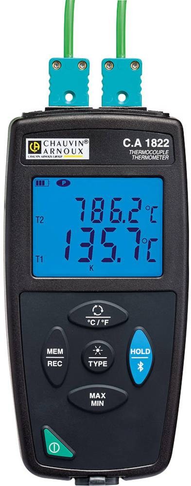 Chauvin Arnoux C.A 1822 Temperatur-Messgerät -200 - 1372°C Fühler-