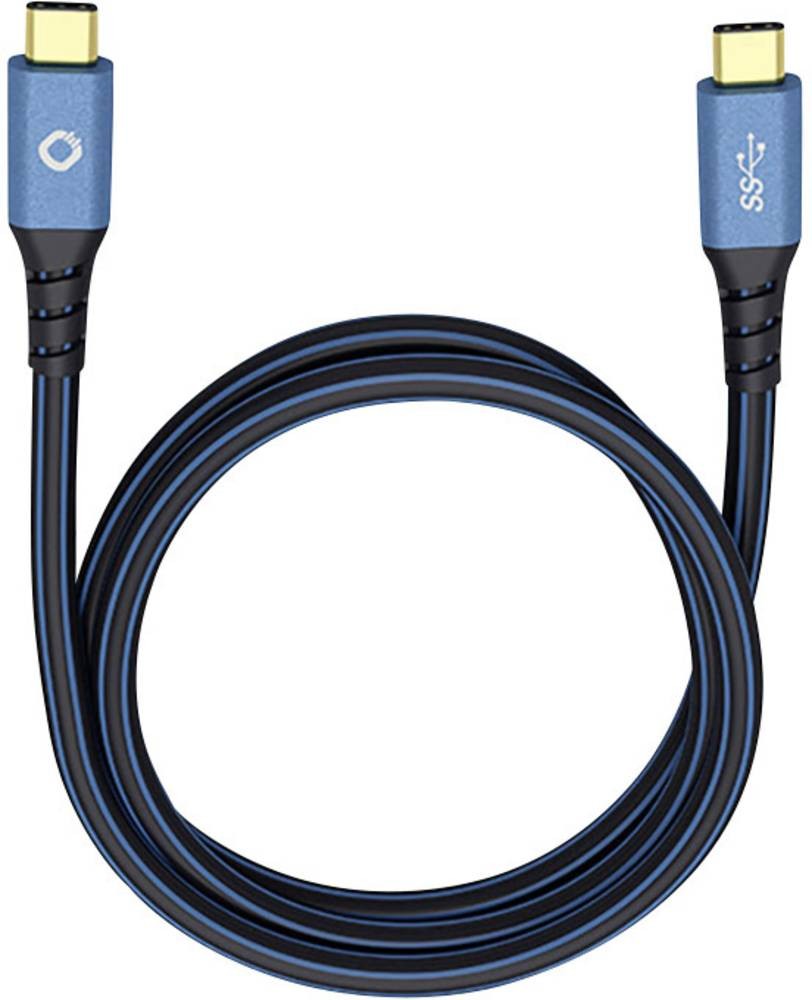OEHLBACH D1C9351 USB cable USB4 Gen 2x2 1 m USB C Blue - OEHLBACH