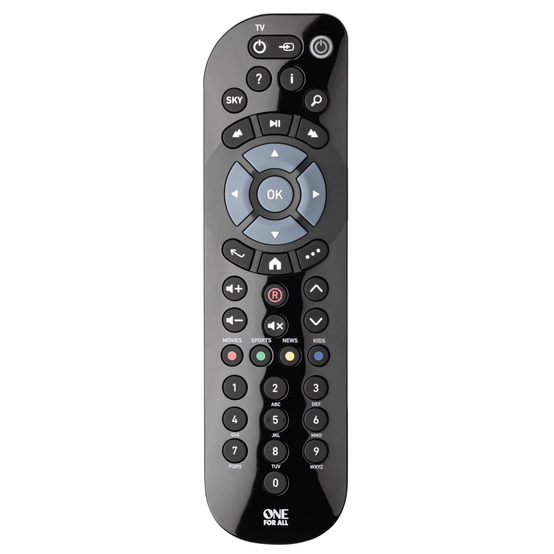 One For All Sky Q remote control Soundbar speaker, TV, TV Tuner Press